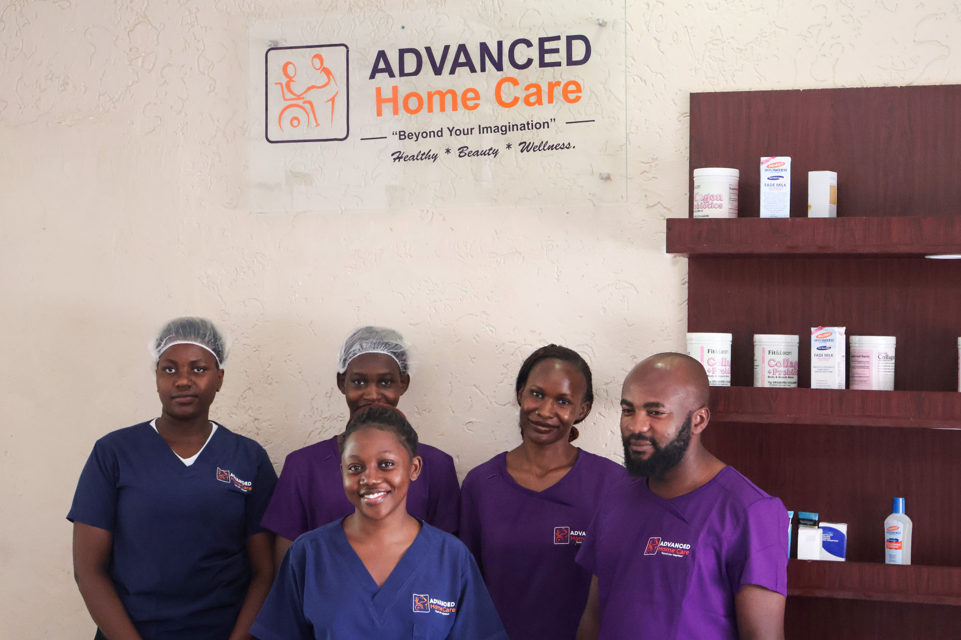The Advanced Home Care team at their studio
